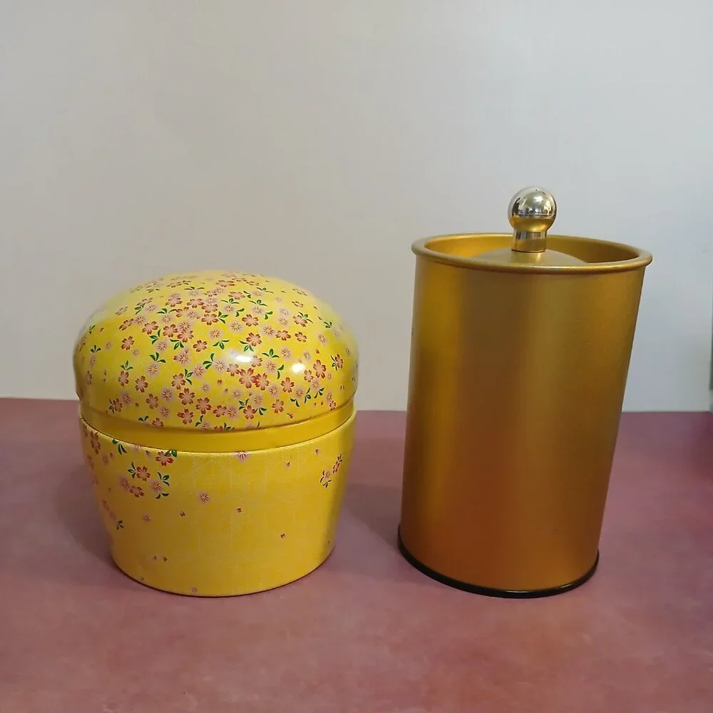 Two Metal Japanese Natsume/Tea Tins - Picture 2 of 8
